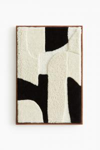 Панно H&M Wall Decoration With A Structural Surface, черный/кремовый