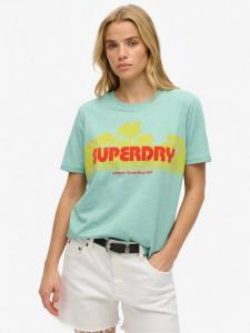 Футболка Outdoor Stripe свободного кроя Superdry, Sage Green Marl