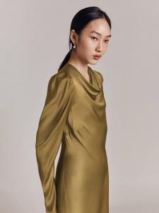 Макси-платье фрэнки с капюшоном на шее Ghost, оливковый