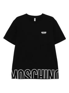 Футболка с рельефным логотипом Moschino, черный