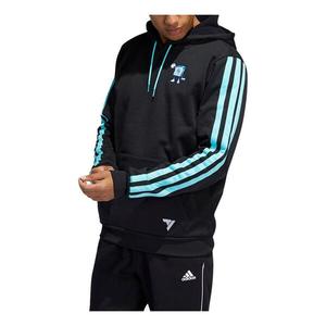 Толстовка Men's adidas Trae Avatar Trae Young Contrasting Colors Stripe Basketball Sports Black, черный