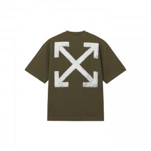 OFF-WHITE Футболка OFF WHITE унисекс с круглым вырезом, средней плотности