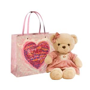 Abay Розовое платье мишка, милый медвежонок, успокаивающая кукла плюшевая кукла высота 40см