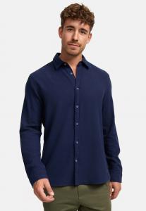 Рубашка на пуговицах классического кроя INDICODE JEANS, Navy