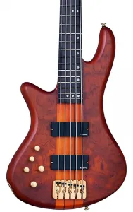 Электрический бас Schecter Stiletto Studio-5. Левша, медовый атлас