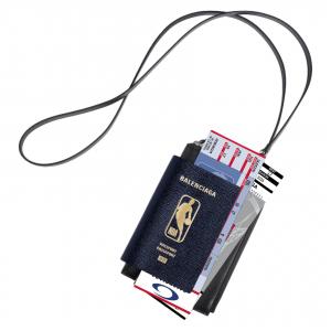 Balenciaga Чехол для телефона из коровьей кожи NBA Collaboration Unisex Blue