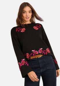 Джемпер Love & Roses Jumper, Black Floral Embroidered/Black