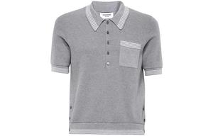 Футболка поло мужская серая THOM BROWNE