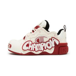 Champion Низкие кроссовки для скейтбординга Puffy Jelly Shoes, унисекс, молочно-белый/эмбер-красный