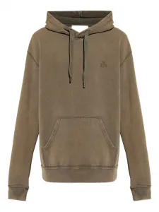 Худи с вышитым логотипом MARANT, коричневый