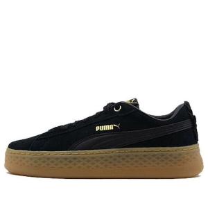 Кроссовки suede platform elemental steel grey 'black gold' Puma, черный