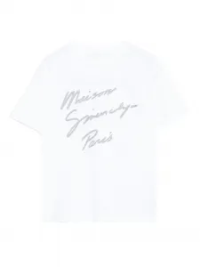 Футболка с вышитым декором Givenchy Kids, белый