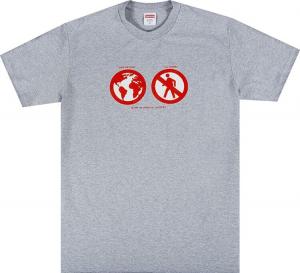 Футболка Supreme Save The Planet Tee 'Heather Grey', серый