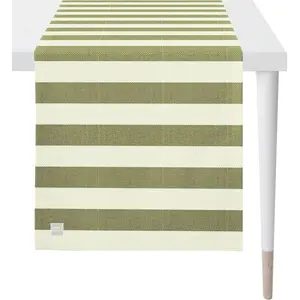 Дорожка на стол 3967 Outdoor, летний декор, лето жаккардовая ткань Apelt, зеленый