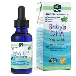 Nordic Naturals, Baby's DHA вегетарианские органические кислоты Омега-3 для детей 30 мл