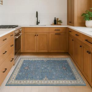 Ковёр Hazo Haus для кухни, 92х183 см, пыльный синий