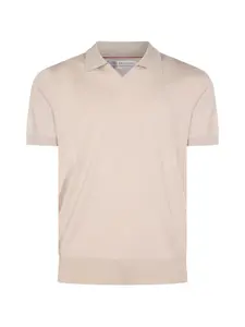 Футболка с V-образным вырезом Brunello Cucinelli, бежевый