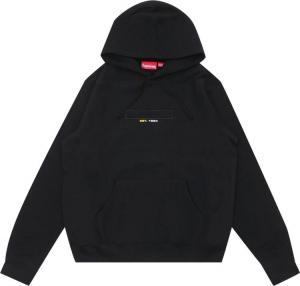 Толстовка Supreme Embossed Logo Hooded Sweatshirt 'Black', черный