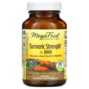 MegaFood, Turmeric Strength, средство для поддержки здоровья суставов, 60 таблеток