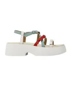 Разноцветные сандалии на каблуках с перекрестными ремешками Camper, мультиколор