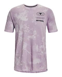 Футболка project rock statement short sleeve t-shirt 'light purple' Under Armour, фиолетовый