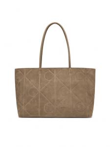 Сумка Emblem Aop Embossed Suede Tote LV04F3334G Calvin Klein, бежевый