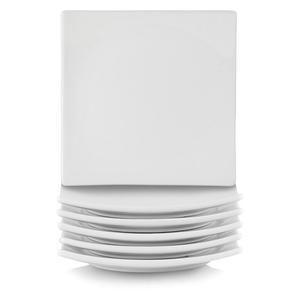 Клубничная Улица, 10 Просто белый 6 шт. Набор тарелок для закусок Coupe Square 10 Strawberry Street, белый