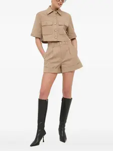 Укороченная рубашка с вышитым логотипом Miss Sixty, нейтральный