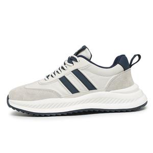 LINGPAO Низкие повседневные мужские кроссовки бело-голубые, цвет White Blue