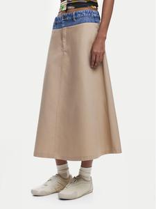 Трапециевидная юбка стандартный крой Barcelo 25SWFW12 Desigual, бежевый