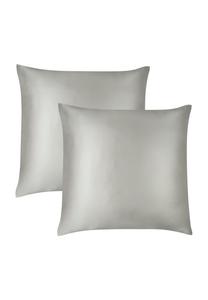 Комплект шелковых наволочек Aspero Enna, 2 штуки, 80x80 см, светло-серый
