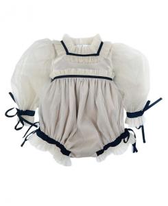 Комбинезон для девочек Coco Caramel с рукавами Petite Maison Kids, белый