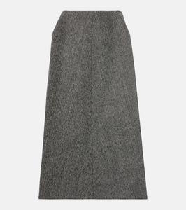 Шерстяная юбка макси Prada, Nero