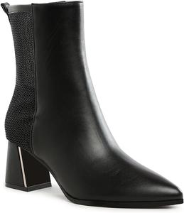 Ботильоны London Rag Mimosa с сетчатыми вставками и острым носком, Black