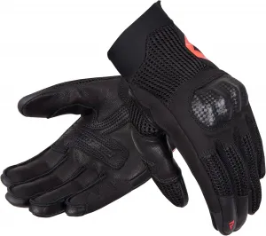 Мотоциклетные перчатки REBELHORN Gap III для мужчин | Козья кожа | Защита лодыжек | Вентиляция благодаря вставкам из 3D-полиэстеровой сетки | Размеры до 5XL, Black / fluo red