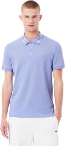 Мужская рубашка-поло Lacoste (официальная) с жаккардовым рисунком, светло-синий