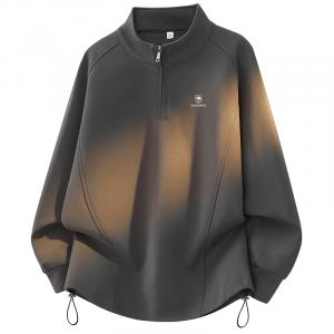 Свитшот Unisex Stand Collar Moderate Others VanCamel, темно-серый (fleece-lined)