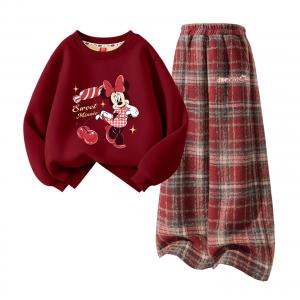 Детский костюм Tang с круглым вырезом и толстым воротником Disney, [thickened and fleece-lined]di cherry liqueur красный+di long metal label k красный plaid