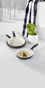 Набор сковород алюминий 3 шт Homeware Profession., антрацитовый/кремовый