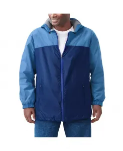 Большая и высокая ветровка с подкладкой из джерси Kingsize, синий