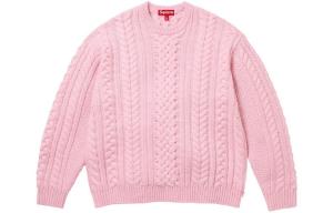 Свитер Supreme Appliqué Cable Knit, розовый