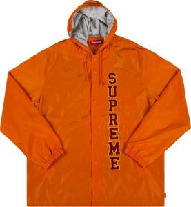 Куртка Supreme Vertical Logo Hooded Coaches Jacket 'Orange', оранжевый
