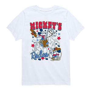 Футболка с принтом Mickey Mouse Rodeo Americana для мальчиков 8-20 Disney, White