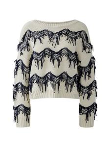 Свитер белого и синего цветов Oui