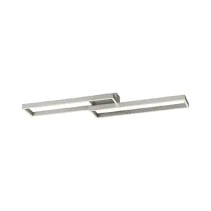 Потолочный светильник PAAN LED-панель 1 шт., теплый белый - холодный белый LED, CCT - с пультом дистанционного управления, пульт, радиоуправление включено. Paul Neuhaus, Stahlfarben