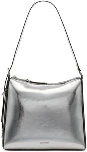 Сумка через плечо Calvin Klein Mandy Top на молнии, Metallic Silver