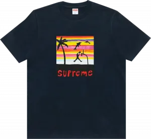 Футболка Supreme Dunk Tee 'Navy', синий