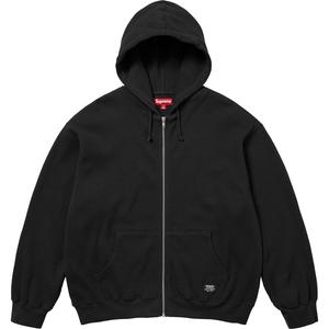 Утепленная толстовка с капюшоном на молнии Supreme, черный