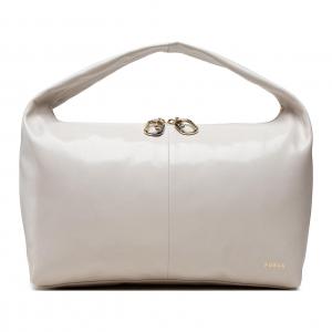 Furla Гладкая кожаная женская сумка через плечо белого цвета