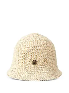Шляпа Pablo с логотипом Maison Michel, бежевый